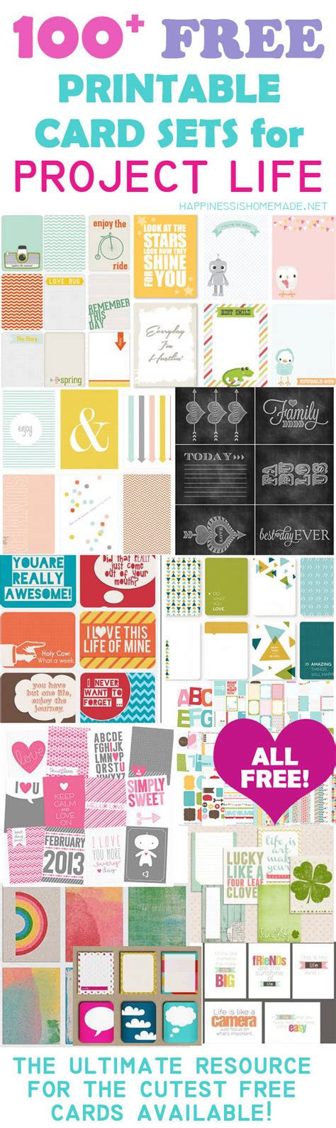 Project Life Free Printables